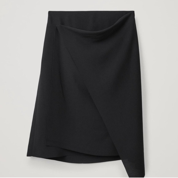 COS Recycled Crepe Asymmetrical Wrap Detail Skirt |Size 6| - Picture 1 of 11
